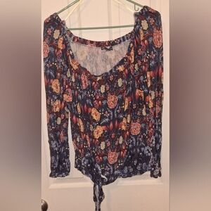 Democracy Women's Floral Long Sleeve Top XL